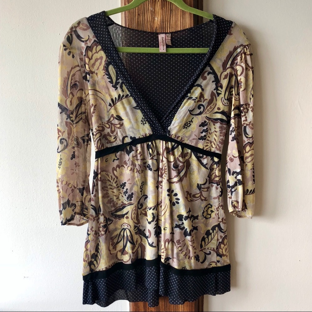 Sweet Pea Faux Wrap Top- Size XL